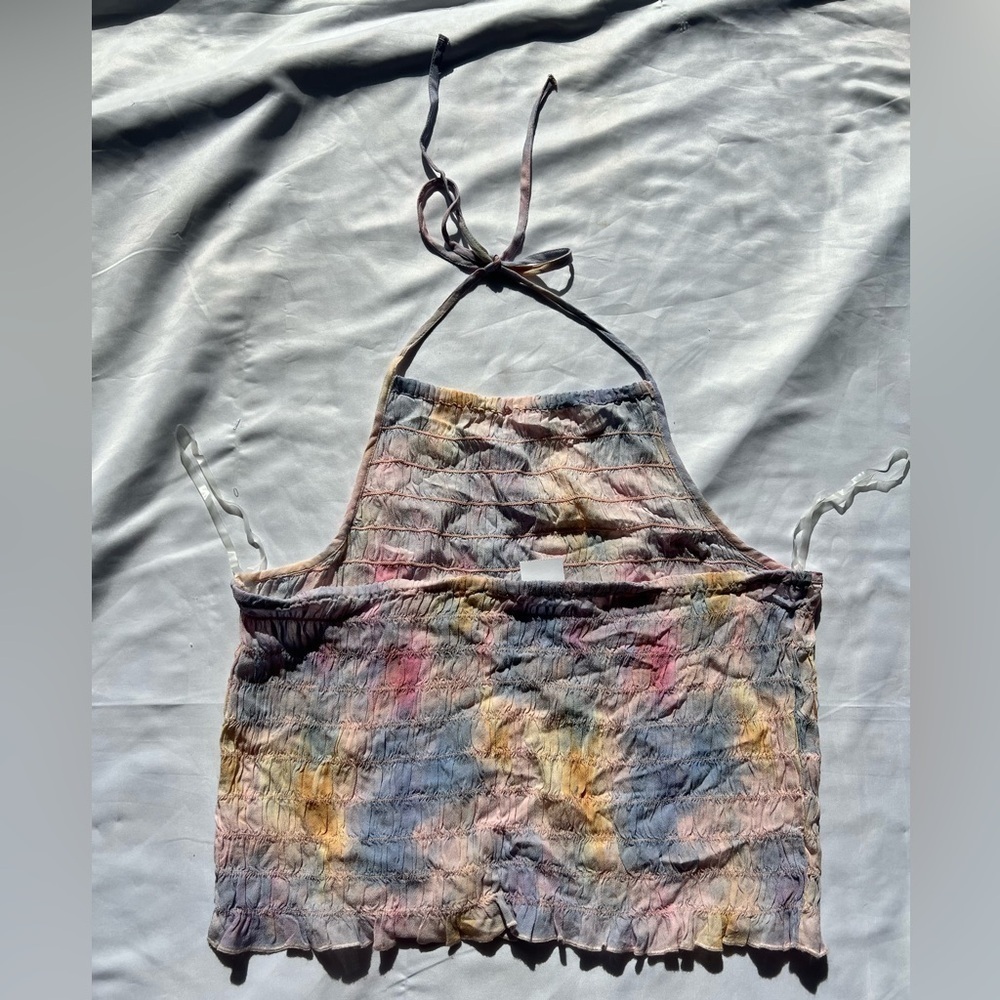 American Eagle Pastel Tie Dye Stretch Halter Top XL - Picture 3 of 9